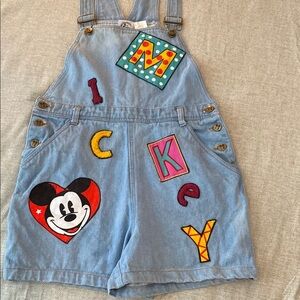 Disney Blue Mickey Mouse Women's Jeans Overalls